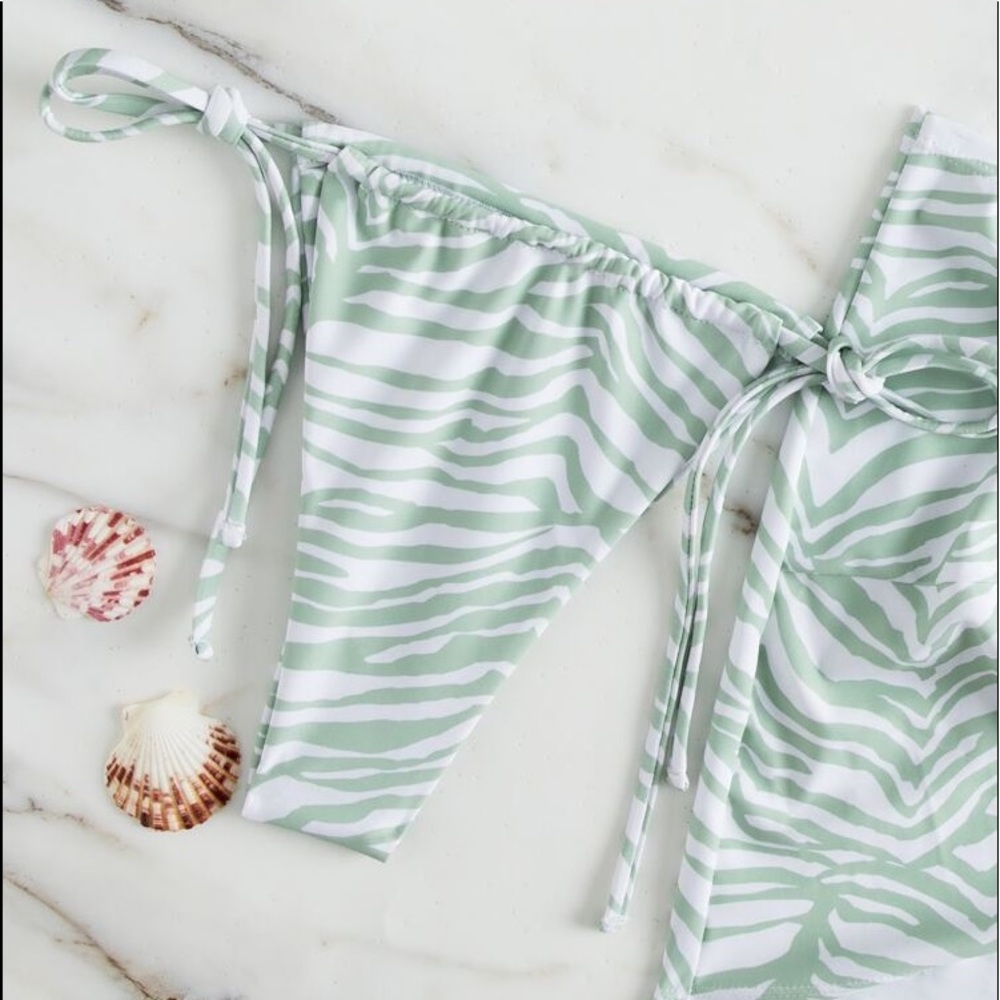 SHEIN zebra bikini bottoms and beach skirt ONLY